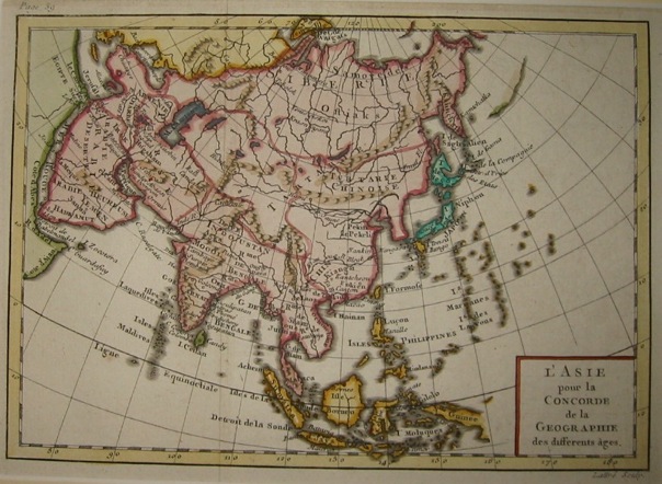 Lattré Jean L'Asie pour la Concorde de la Geographie des differents à¢ges 1764 Paris